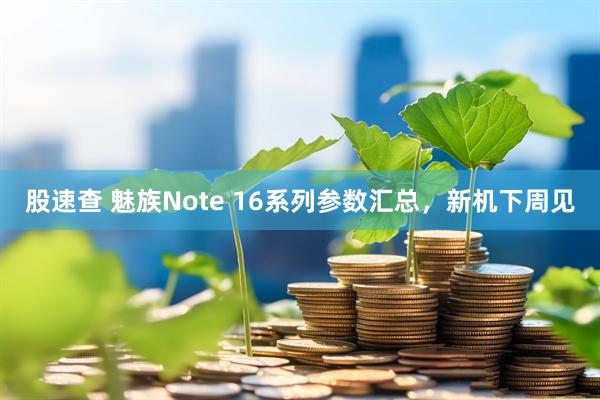 股速查 魅族Note 16系列参数汇总，新机下周见