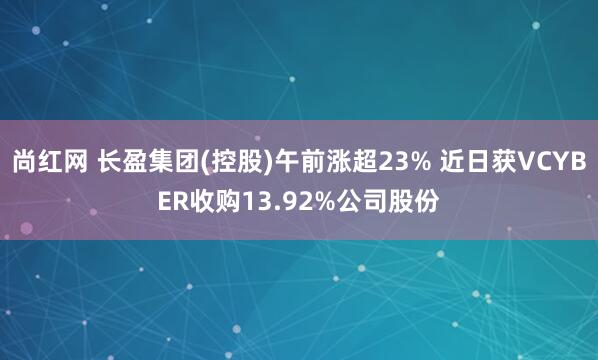 尚红网 长盈集团(控股)午前涨超23% 近日获VCYBER收购13.92%公司股份