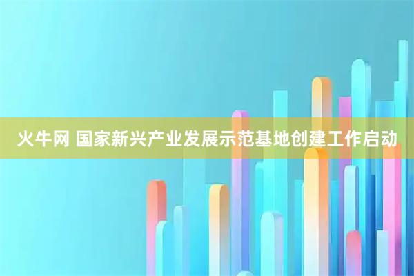 火牛网 国家新兴产业发展示范基地创建工作启动