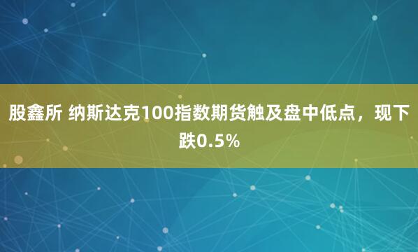 股鑫所 纳斯达克100指数期货触及盘中低点，现下跌0.5%